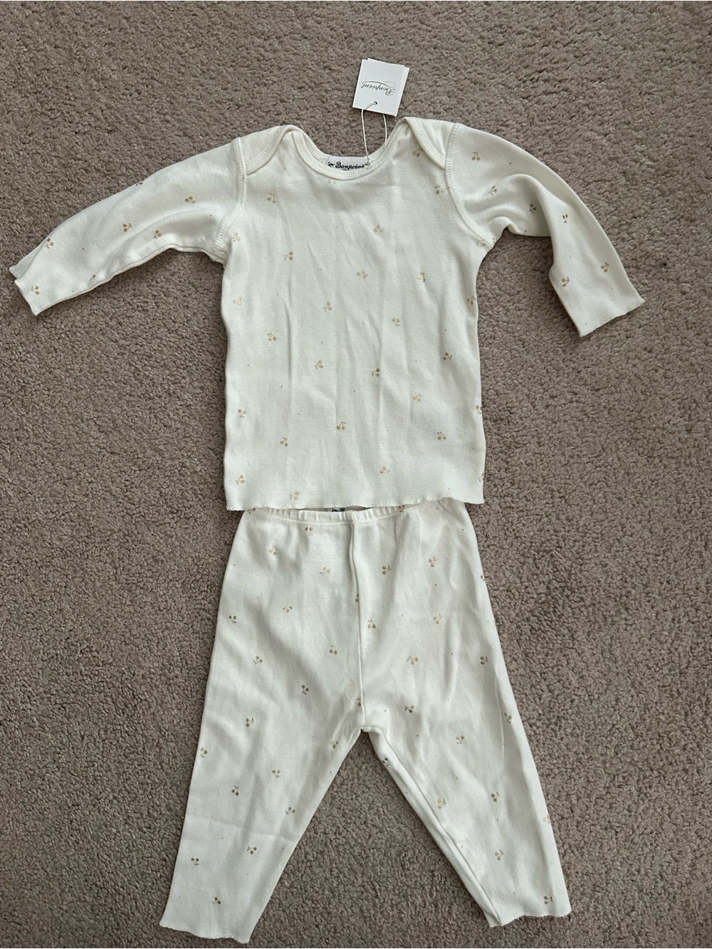 NWT Baby Bonpoint Metallic Cherry Set
